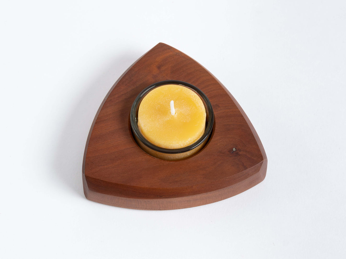 Teelichthalter mit Glaseinsatz, Kehnaform